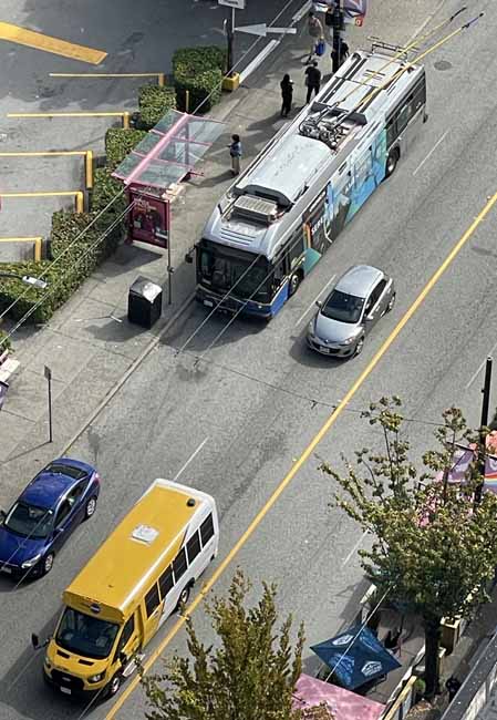 Coast Mountain HandyDart Ford Transit Girardin MBC-II 20780 & New Flyer E40LF trolleybus